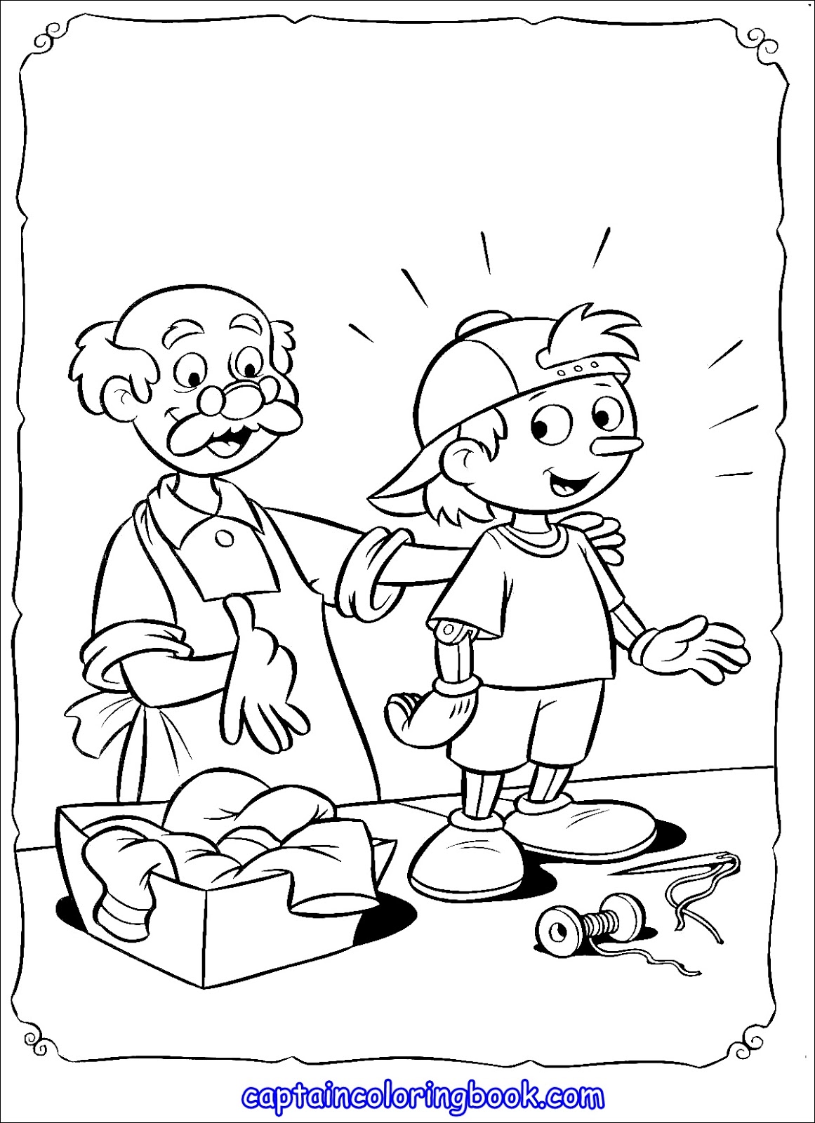 Рисунок семья Пиноккио